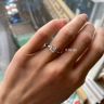 プリンセスカットダイヤモンドの婚約指輪, 画像 3