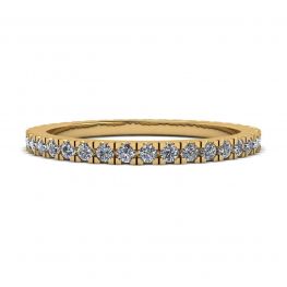 クラシック プチ ダイヤモンド エタニティ リング (18K イエロー ゴールド)