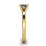 プリンセス ダイヤモンドを使用したミックス ゴールド エンゲージメント リング, 画像 3
