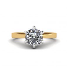 ダイヤモンドを使用したミックスゴールドの婚約指輪