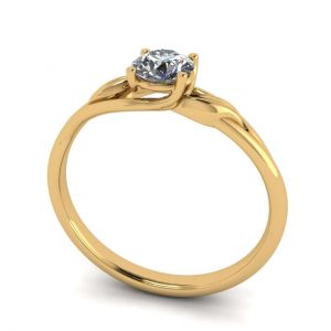 自然をインスピレーションにしたダイヤモンドの婚約指輪 - 写真 1