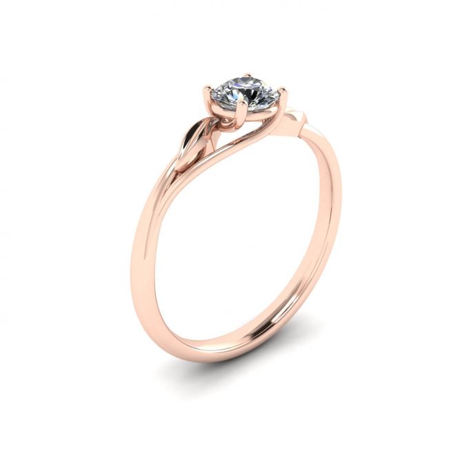 自然をインスピレーションにしたダイヤモンドの婚約指輪 - 写真 3