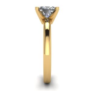 オーバル ダイヤモンド リング (18K イエロー ゴールド) - 写真 2