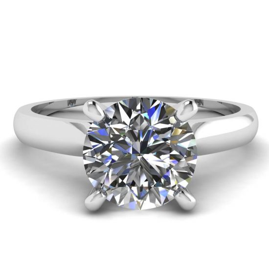ダイヤモンド 1 個付きのクラシック ダイヤモンド リング |スタイル