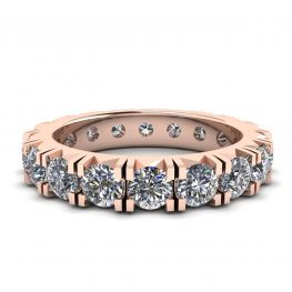 3 カラットのエタニティ ダイヤモンド バンド (18K ローズゴールド)