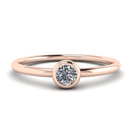 ラウンド ダイヤモンド スモール リング La Promesse ローズゴールド