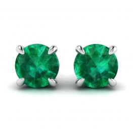 クラシック エメラルド スタッド ピアス