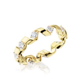 0.64 ct ダイヤモンド付きリング (18K イエロー ゴールド) - Ruban コレクション
