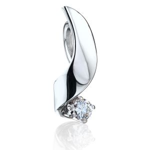 3 mm ダイヤモンド付きペンダント - Ruban コレクション - 写真 2